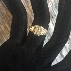 White cz diamond heart design accent A23